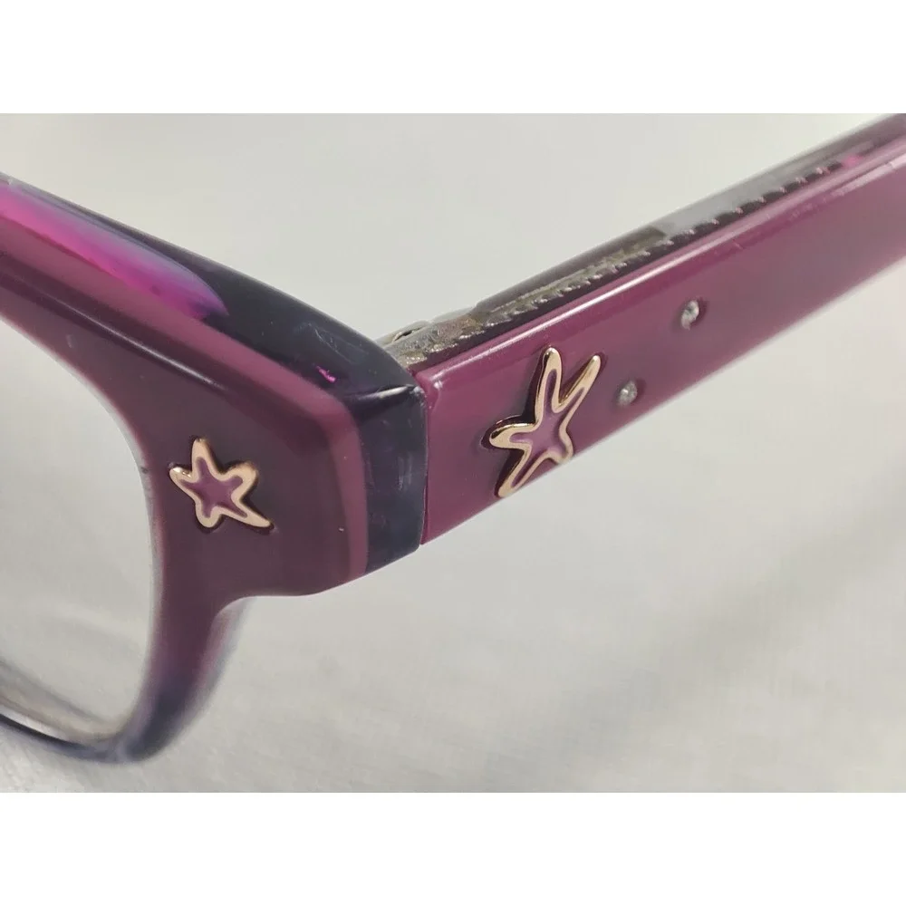 Lilly Pulitzer Skipper Eyeglass Frames Purple Pink Gradient Star Accents Women‎